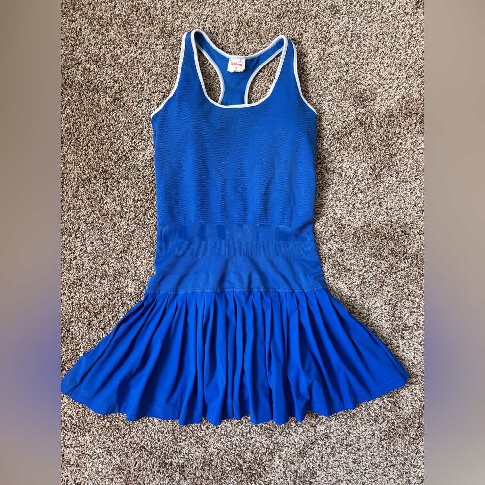 Wilson Midtown Tennis Dress Royal Blue Racerback Athletic Dress M